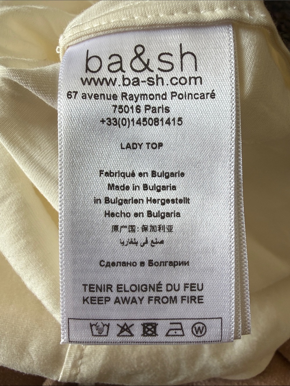 ba&sh Lady Wrap Blouse Ecru Cream Long Sleeve Size Small - Picture 5 of 13